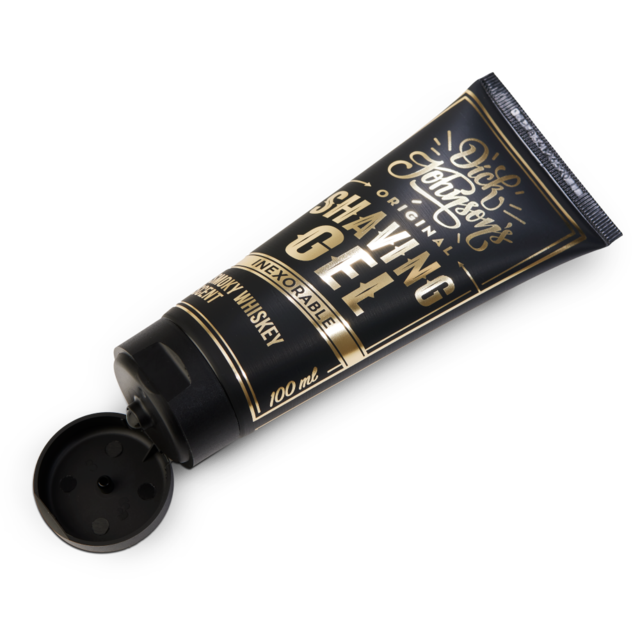 Dick Johnson Inexorable Shaving Gel - Smokey Whiskey Duft (NYHED!) - klunkevoks.dk