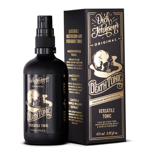 DICK JOHNSON Death Tonic Cologne & Tonic Spray - Mod Tør Hovedbund & Tør Hud 100ml - klunkevoks.dk