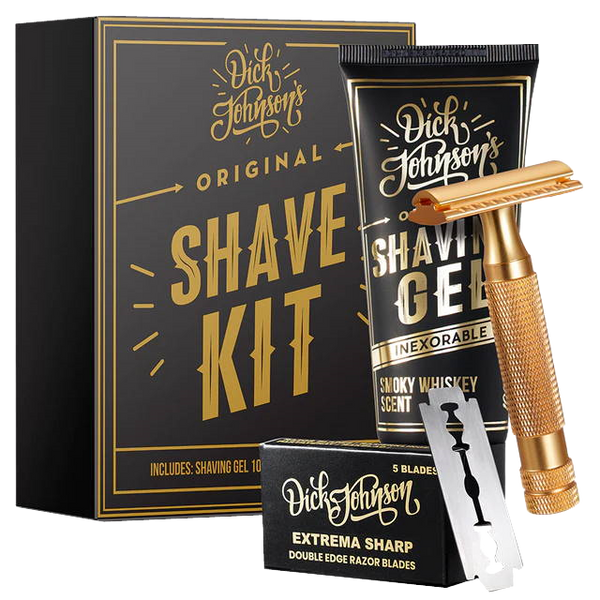 Dick Johnson Shaving Kit barbersæt - sættet fritlagt