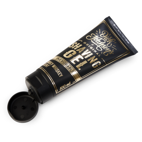 Dick Johnson Inexorable barbergel Smokey Whiskey - tube set forfra
